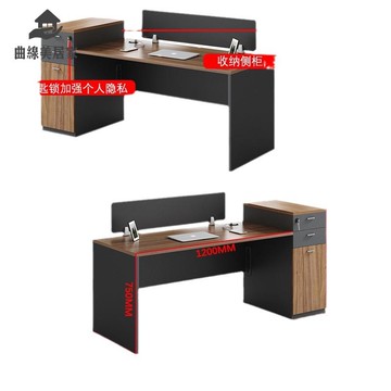 職員辦公桌子 辦公室 2/4/6人位員工屏風財務辦公桌椅組合 簡約現代qxm9091