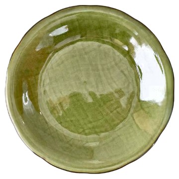 抹茶綠釉仕切皿  抹茶綠  1個  21.5 cm