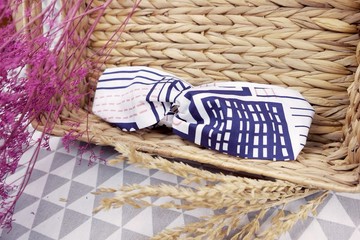 //髮帶// 農田印花 白底