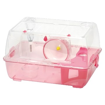 LillipHut 麗利寶 鼠鼠女大學舍 倉鼠籠 滾輪15cm 雙層平台 透明設計  粉紅色  1個