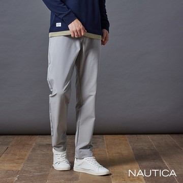 NAUTICA 男裝 彈性腰頭設計休閒長褲-灰