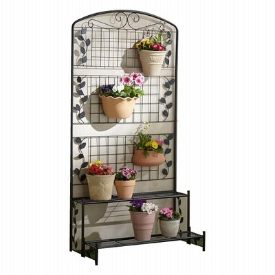 フェンス付きフラワースタンド 2段 Tan 5 通販 Lineポイント最大get Lineショッピング