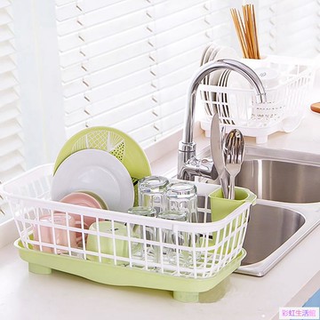 多功能置物瀝水籃碗柜架碗碟滴水收納架餐具整理收納瀝水架