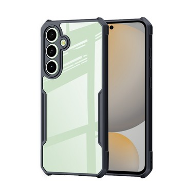 XUNDD 軍事防摔 三星 Galaxy S24 FE 鏡頭全包覆 清透保護殼 手機殼(夜幕黑)