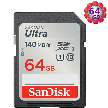 SanDisk 64GB 64G SDXC Ultra【140MB/s】SD SDHC U1 C10 SDSDUNB-064G相機記憶卡｜滿額領券最高現折$220