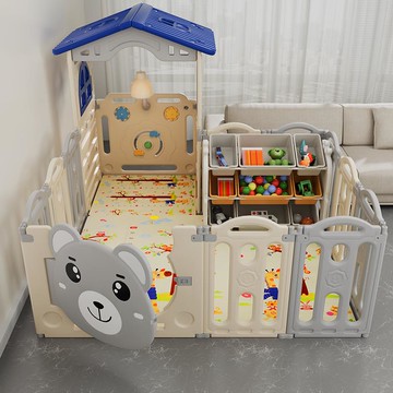 免運可開發票 安全圍欄 兒童游戲圍欄室內家用寶寶嬰兒折疊安全防護欄柵欄爬行墊學步 快速出貨