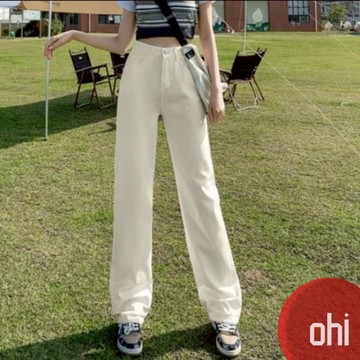 【ohi】簡約直筒牛仔褲 韓版ins顯瘦百搭 牛仔褲 長褲 女裝 女生褲子 休閒長褲 GJC885