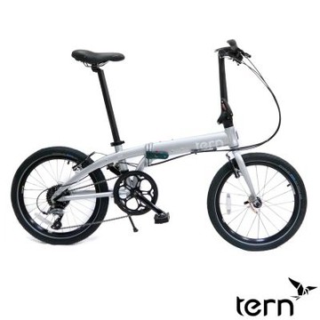Tern Link D8 大蘋果胎20吋8速鋁合金折疊腳踏車-消光白金底/珍珠白標