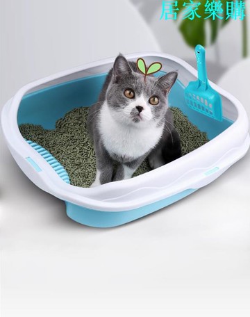 貓砂盆 防外濺全半封閉式大號貓廁所小號貓沙盆貓屎盆貓咪用品除臭【摩可美家】