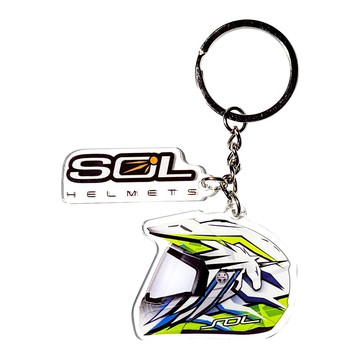 SOL 安全帽鑰匙圈 獨角獸_白/螢黃