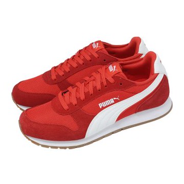 Puma 休閒鞋 ST Miler 男鞋 女鞋 紅 白 麂皮 復古 拼接 板鞋 401622-09