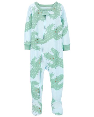 Toddler 1-Piece Cactus 100% Snug Fit Cotton Footie PJs