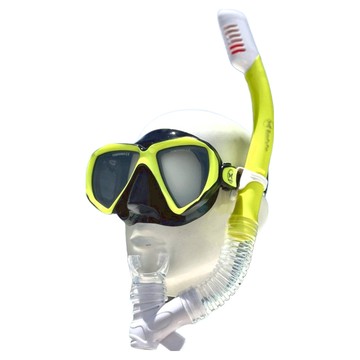 ButterflyFish 蝴蝶魚 兒童潛水面鏡呼吸管 MKCS2402 10~18歲適用  黑黃色  1個  350g