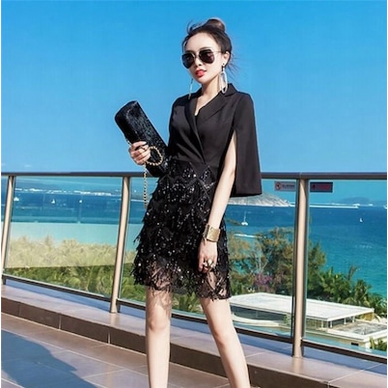 大人気 お洒落 着痩せ フェイクレイヤード ワンピース 通勤 Ol 二次会 謝恩会 送別会 パーティードレス 通販 Lineポイント最大5 0 Get Lineショッピング