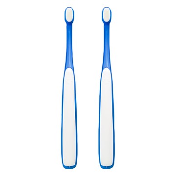 JUNGLE MONSTER 極細密軟毛寵物牙刷 M 號 柔軟 輕巧 防滑  藍色  2支