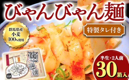 びゃんびゃん麺（半生・2人前）特製タレ付き×30箱入  中国 郷土料理 中華 ビャンビャン麺 めん F4H-0056