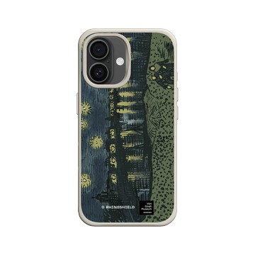 iPhone 16 SolidX 貝殼灰 - Van Gogh Museum - RHINOSHIELD 二創 - 隆河上的星夜