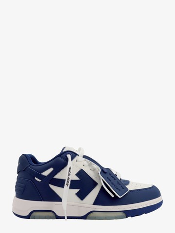 Leather sneakers with iconic zip tie - OFF WHITE - gender_Man