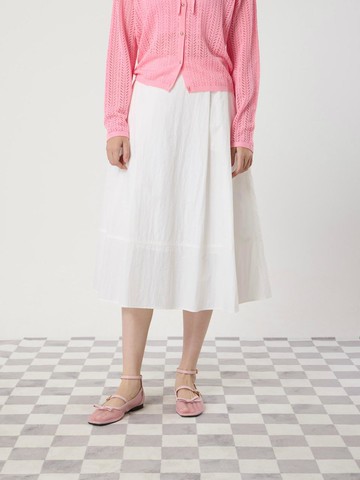 Chin Flare Midi Skirt [WH] (C252MSD331)