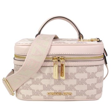 MICHAEL KORS 緹花LOGO立體盒子兩用包(粉色)