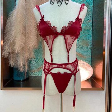 白色紅色仙女款連體睡衣睡裙吊襪帶性感的不要不要