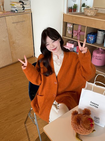 【missy shop】柔糖時光毛衣外套蕾絲上衣套裝-91196