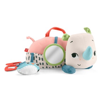 fisher-price 費雪 趴睡小犀牛  29.53 x 24.77 x 21.59cm  白色  1個