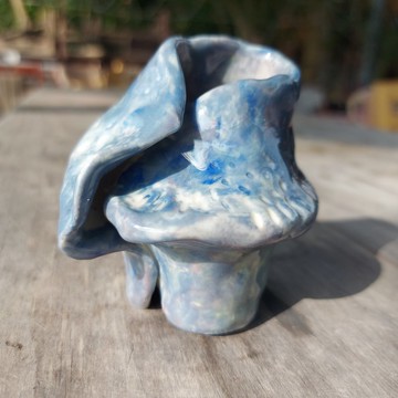 不規則粉彩小花器 筆座 牙刷座