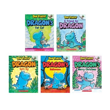 【精選組合】Dragon 1~5 套書 {共5本} / Dav Pilkey / Scholastic出版社旗艦店