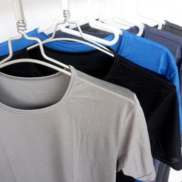 優家零觸感網眼冰絲高透氣男士家居運動圓領短袖T恤 抗菌防臭速干