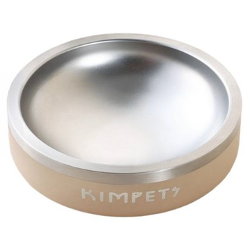 KimPets 雙層不鏽鋼寵物碗 防打翻食盆 大容量狗碗貓碗 餵食飲水碗  咖色  1個