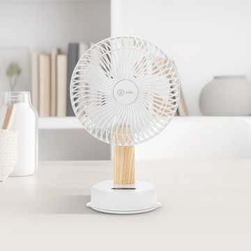 【立嵐aibo】LED夜燈無線自動旋轉風扇(FAN-1157-W)【墊腳石】