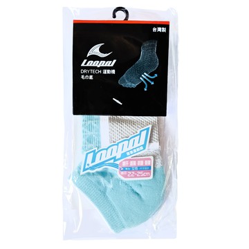 LOOPAL 運動機能踝襪 lawc1116 舒適透氣  22~25cm  藍色 + 白色  1入