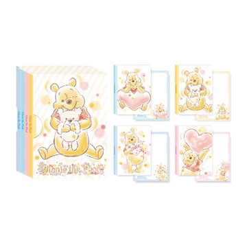 迪士尼Disney 方塊筆記M(4入)-維尼