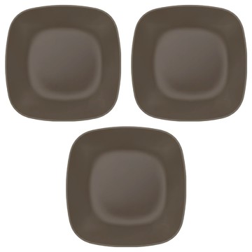 NAKAYA 日本NAKAYA 方碗 3件組  棕色  1組