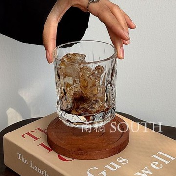 創意凹底旋轉玻璃杯冷萃杯洋酒杯威士忌酒杯咖啡杯果汁杯啤酒杯子