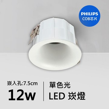12W防眩光崁燈｜QC-20021W-飛利浦芯片