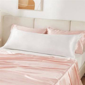 亞馬遜色丁仿真絲床頭大靠枕床頭大抱枕長條枕 satin body pillow