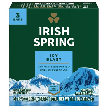 美國Irish Spring體香皂(冰爽舒暢)104.8g*3入