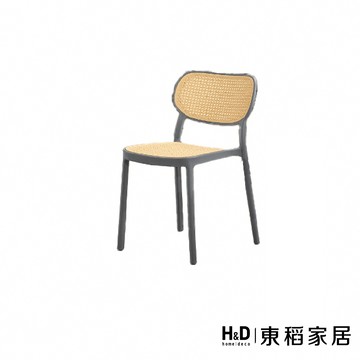 【東稻家居】灰色塑膠餐椅【TKHT-07409】