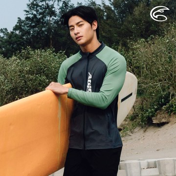 ADISI 男全開襟抗UV親膚防磨長袖上衣 AR2413101 (S-3XL)｜UPF50+ 防曬 防磨衣 水母衣 浮潛 衝浪 溯溪 水上活動