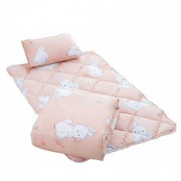 Annette 萊賽爾止滑睡墊3件組  睡墊 115 x 72cm + 涼被 150 x 120cm + 枕頭 43 x 30cm  粉紅兔寶