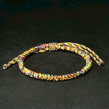 小朋友款✦祈福五色金剛繩手環 手工繩編✦菩提迦耶&四大聖地加持法寶 S26AA05-W1