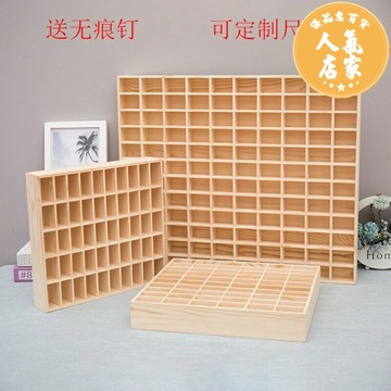 玩具車置物架 多層展示櫃 汽車收納盒 實木多格小汽車收納格牆上玩具置物架多層車模多美卡盲盒展示架