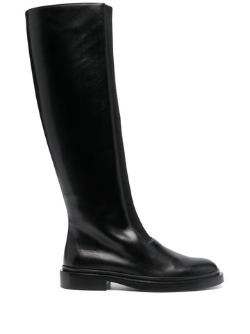 Jil Sander - knee-high leather boots - women - Calf Leather/Calf Leather/Calf Leather - 38.5 - Black