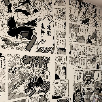 臺灣爆賣咒迴漫畵墻打印漫畵貼紙熱血漫畵王道熱漫畵五條悟鬼滅之刃黑白