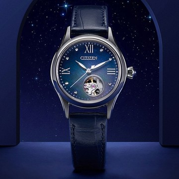CITIZEN星辰 LADY S系列 優雅鏤空機械腕錶 錶 手錶 送禮 28.5mm / PR1041-18N