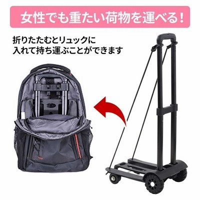 キャリーカート 折りたたみ 軽量 耐荷重 75kg ハンドキャリー