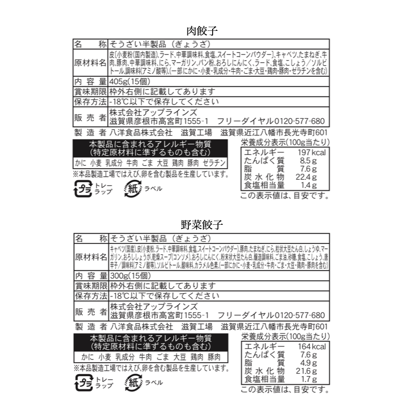 餃子 ギョウザ 大容量 お取り寄せ 食品 冷凍 グルメ 国産牛 ギフト贈答 贈り物 点心 惣菜 おつまみ 肉＆野菜餃子20ｇ食べ比べセット 送料無料