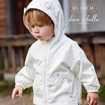 Dave&Bella 可愛插圖耳朵造型連帽外套